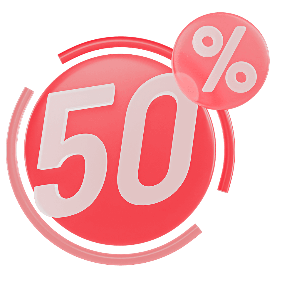 50% off